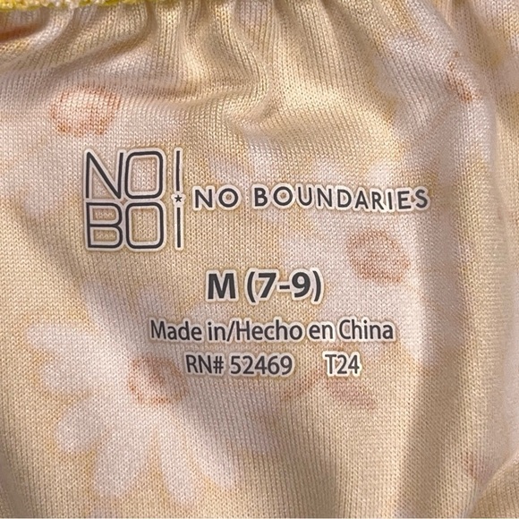 MEDIUM YELLOW FLORAL DRESS JUNIORS STRETCH VIBRANT COLORFUL VNECK OFF SHOULDER - Picture 11 of 13